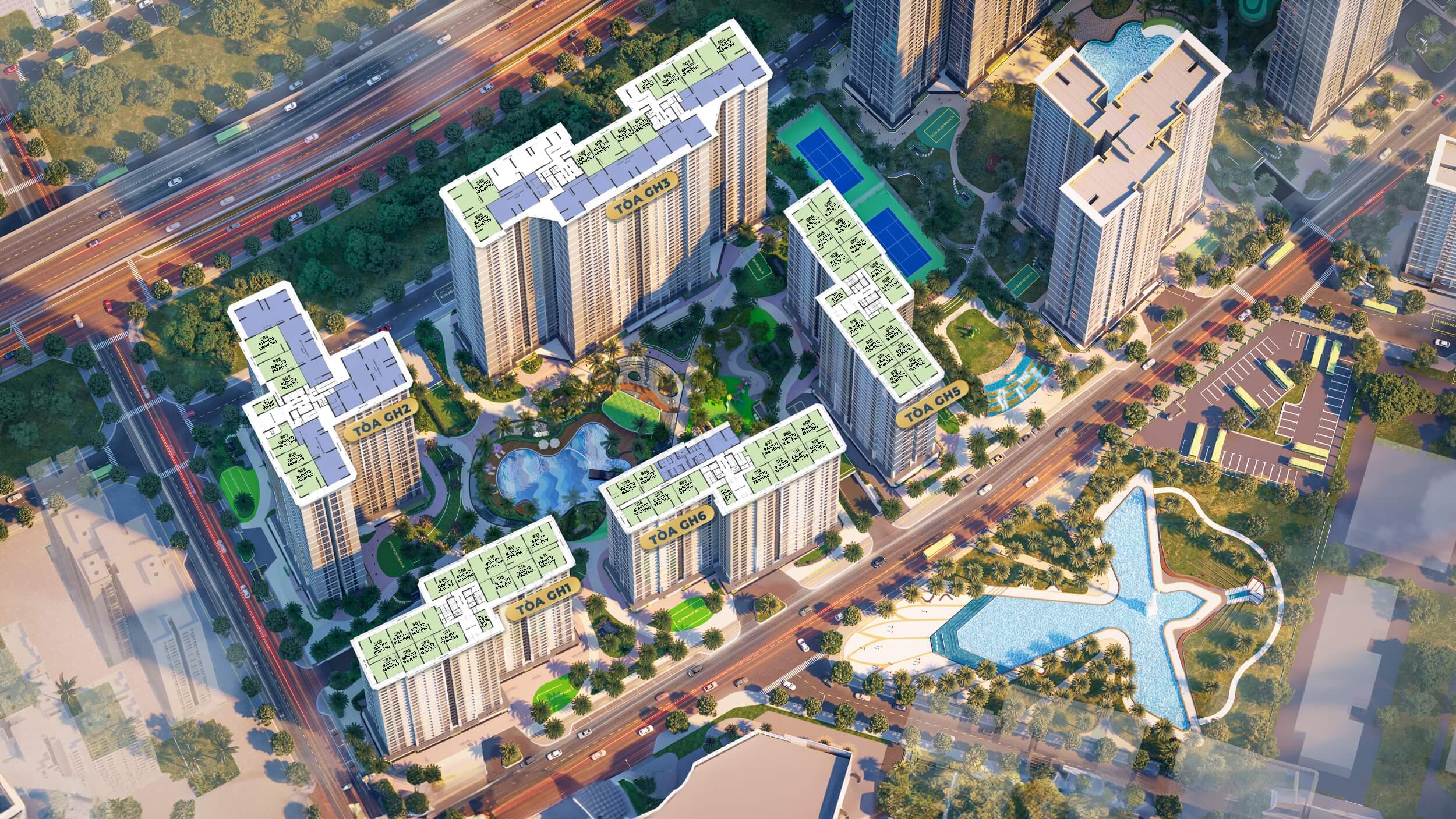 Mặt bằng Shophouse khối đế Glory Heights Vinhomes Grand Park