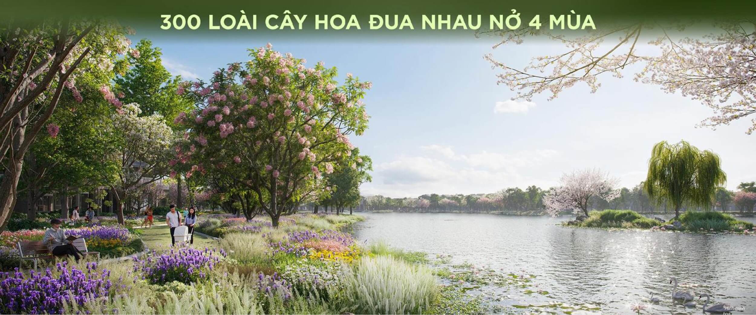 300 loài cây hoa tại khu đô thị ecopark