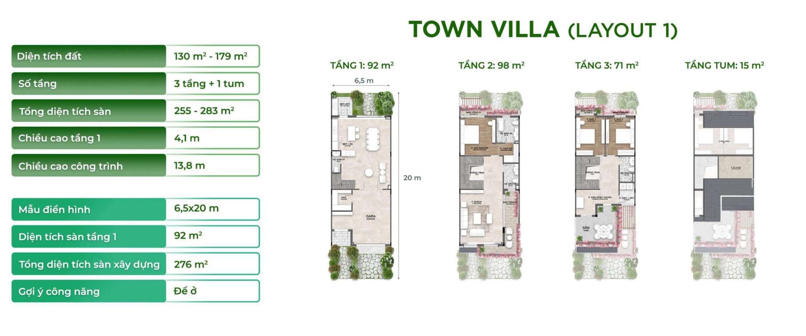 layout town villa